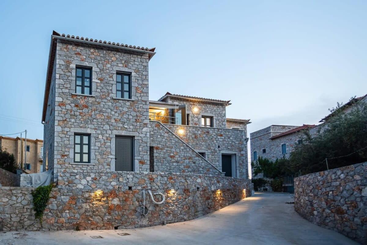 Mani Stone Built Home A Breath Away To The Sea Stoupa Exterior photo