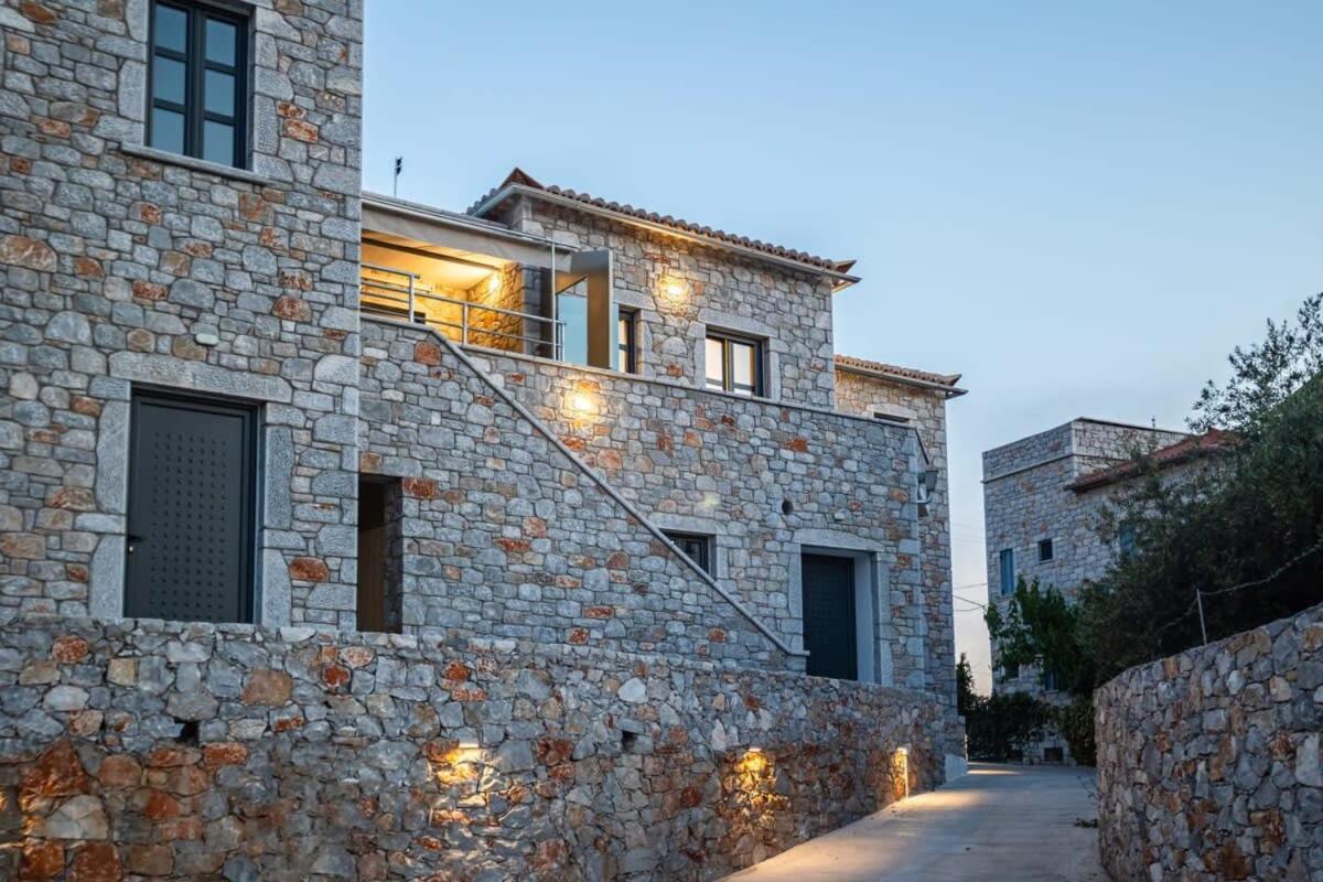 Mani Stone Built Home A Breath Away To The Sea Stoupa Exterior photo